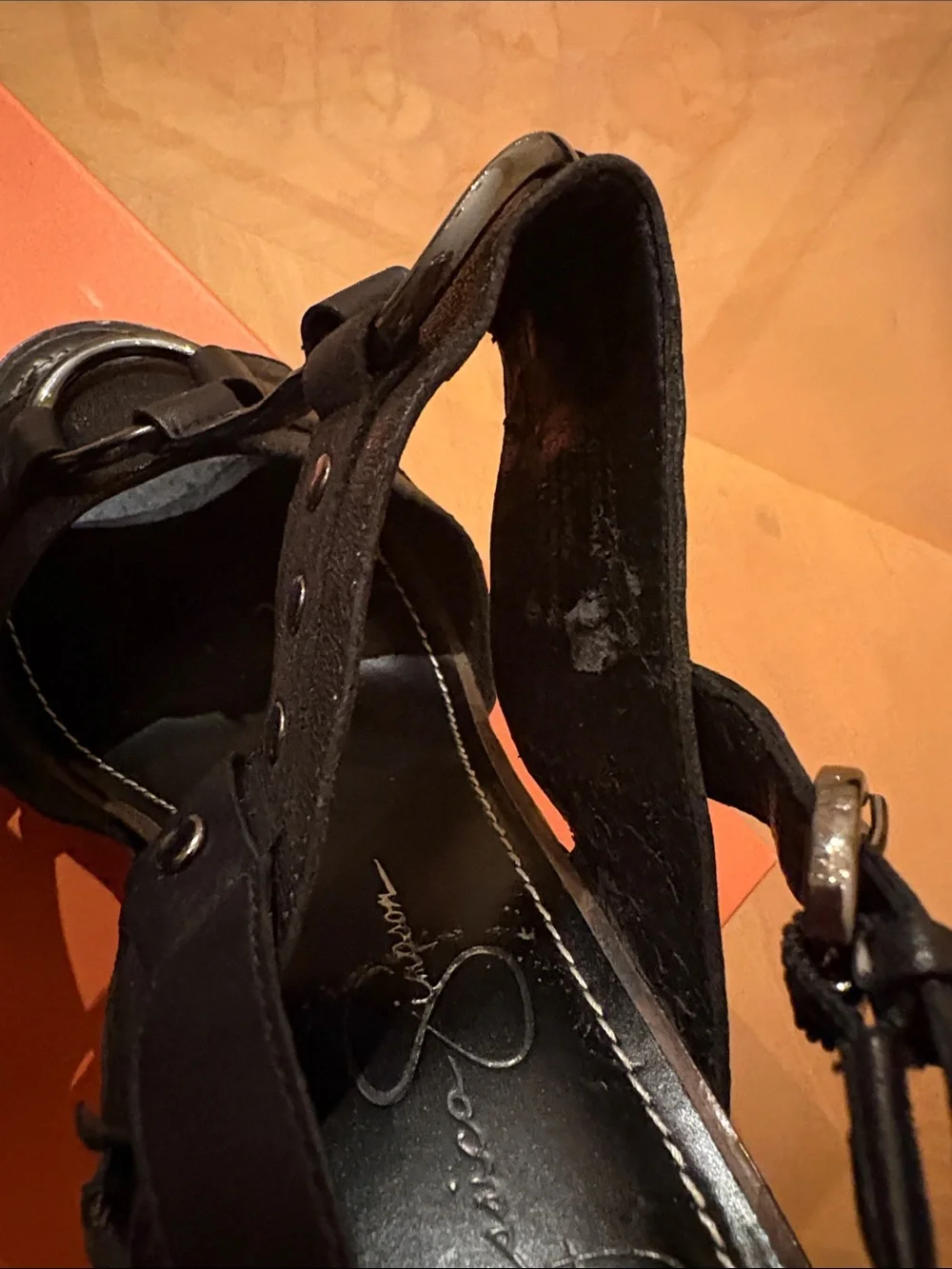 Jessica Simpson Black Studded T-Strap High Heel Sandals